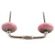 Pink Strewn Flat Ceramic Bridge Handle